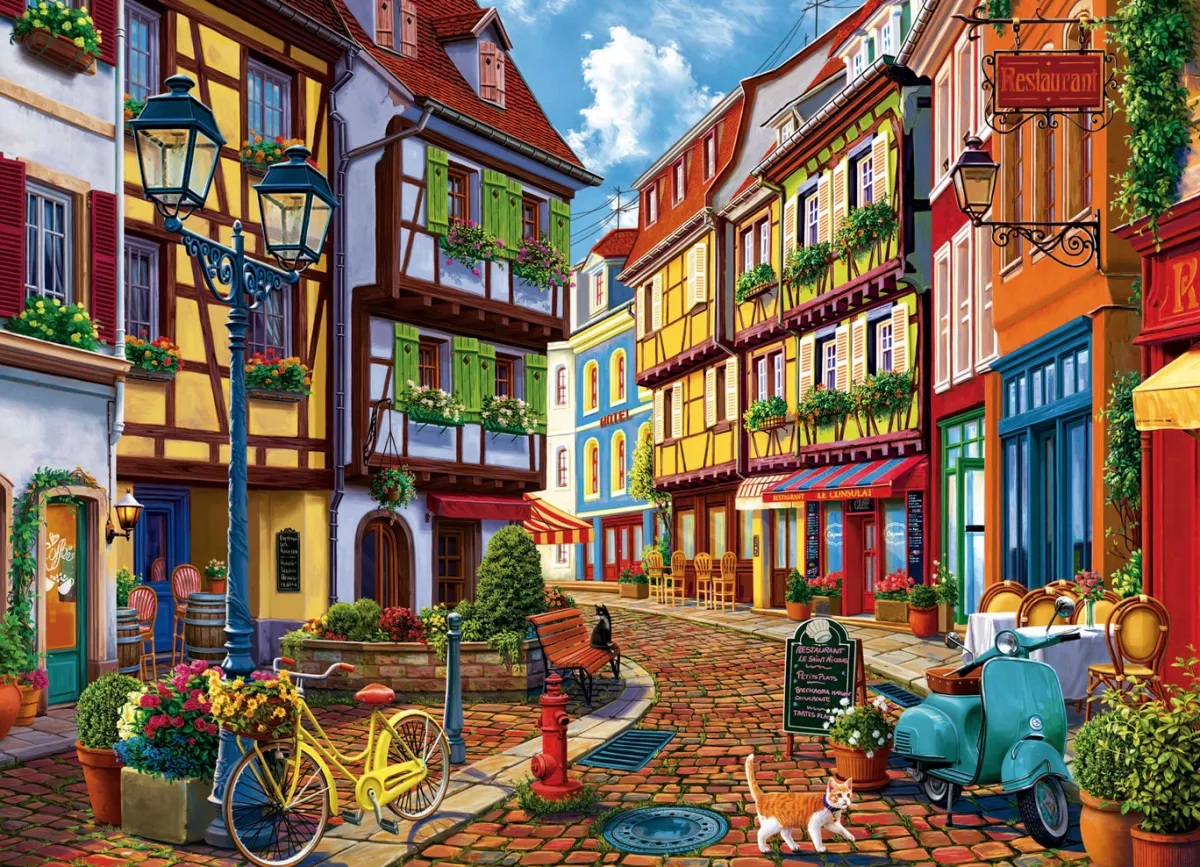 Educa Tekening|Kunst En Cultuur<Sprankelende Straat - puzzel van 2000 stukjes