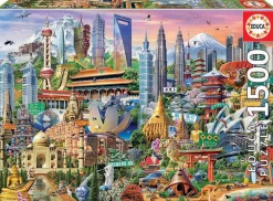Educa Steden En Gebouwen|1500-1999<Symbolen van Azië - legpuzzel van 1500 stukjes