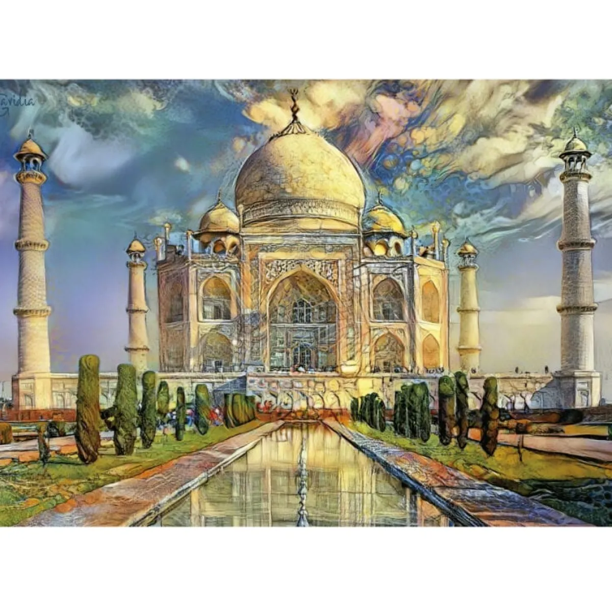 Educa Kunst En Cultuur|Landschappen<Taj Mahal - puzzel 1000 stukjes