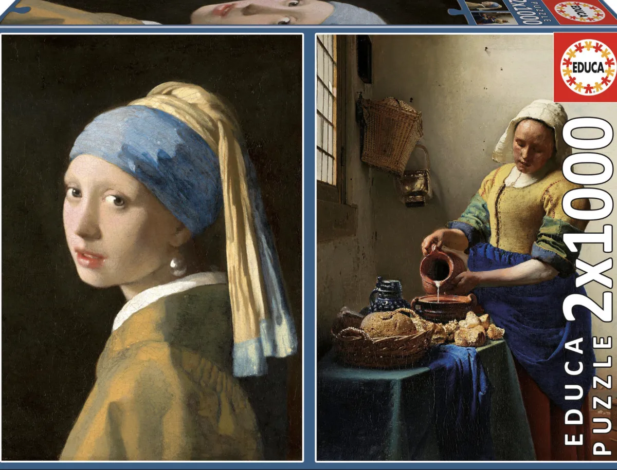 Educa Kunst En Cultuur|1000-1499<Vermeer - 2 x 1000 stukjes legpuzzel