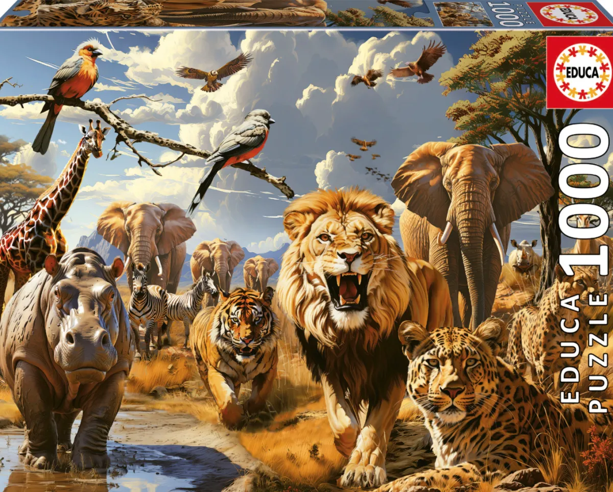 Educa Dieren|1000-1499<Wilde Dieren - puzzel 1000 stukjes