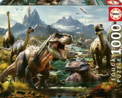 Educa Dieren|1000-1499<Woeste Dinosaurussen - puzzel 1000 stukjes