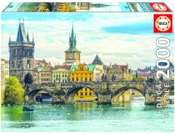 Educa Steden En Gebouwen|2000 En Meer<Zicht op Praag - puzzel van 2000 stukjes