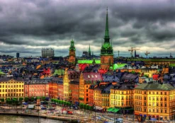 Educa Steden En Gebouwen|1000-1499<Zicht op Stockholm in Zweden - legpuzzel van 1000 stukjes