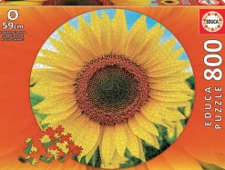 Kinderen Educa Legpuzzels|500-999<Zonnebloem - Cirkelvormige puzzel - 800 stukjes
