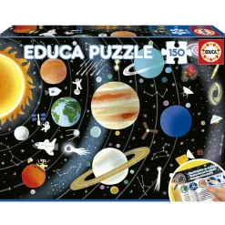 Kinderen Educa Astrologie & Wereldkaarten|Legpuzzels<Zonnestelsel - puzzel van 150 stukjes