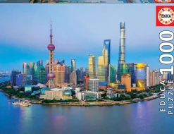 Educa Steden En Gebouwen|1000-1499<Zonsondergang in Shanghai - puzzel 1000 stukjes