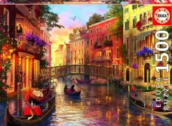 Educa Kunst En Cultuur|Steden En Gebouwen<Zonsondergang in Venetië - puzzel van 1500 stukjes