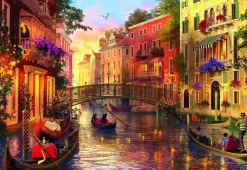 Educa Kunst En Cultuur|Steden En Gebouwen<Zonsondergang in Venetië - puzzel van 1500 stukjes