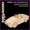 Kinderen Eureka 3d Puzzels|3dpuzzels<Sportwagen Cabrio - Gepetto's Workshop - 3D puzzle in hout