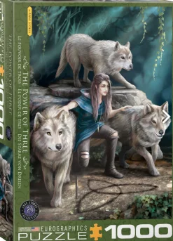 Eurographics Puzzles Kunst En Cultuur|1000-1499<De kracht van drie - Anne Stokes - puzzel van 1000 stukjes