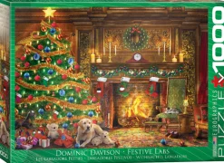 Eurographics Puzzles Tekening|Dieren<Feestelijke Labradors - puzzel van 1000 stukjes