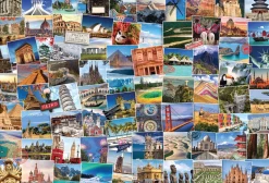 Eurographics Puzzles Kunst En Cultuur|Landschappen<Globetrotter - Wereld - Collage - puzzel van 2000 stukjes