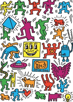 Eurographics Puzzles Kunst En Cultuur|1000-1499<Keith Haring - Collage - puzzel van 1000 stukjes