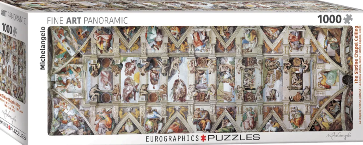 Eurographics Puzzles Panorama|Kunst En Cultuur<Sixtijnse kapel - Plafond- puzzel van 1000 stukjes