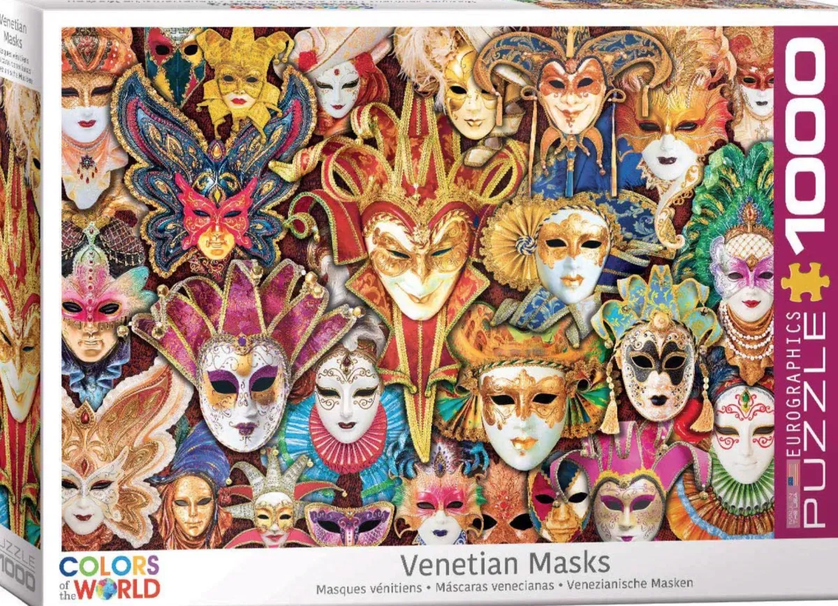 Eurographics Puzzles Stilleven|Kunst En Cultuur<Venetiaanse Maskers - puzzel van 1000 stukjes