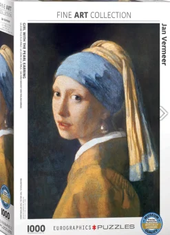 Eurographics Puzzles Kunst En Cultuur|1000-1499<Vermeer - Het meisje met de parel - puzzel van 1000 stukjes