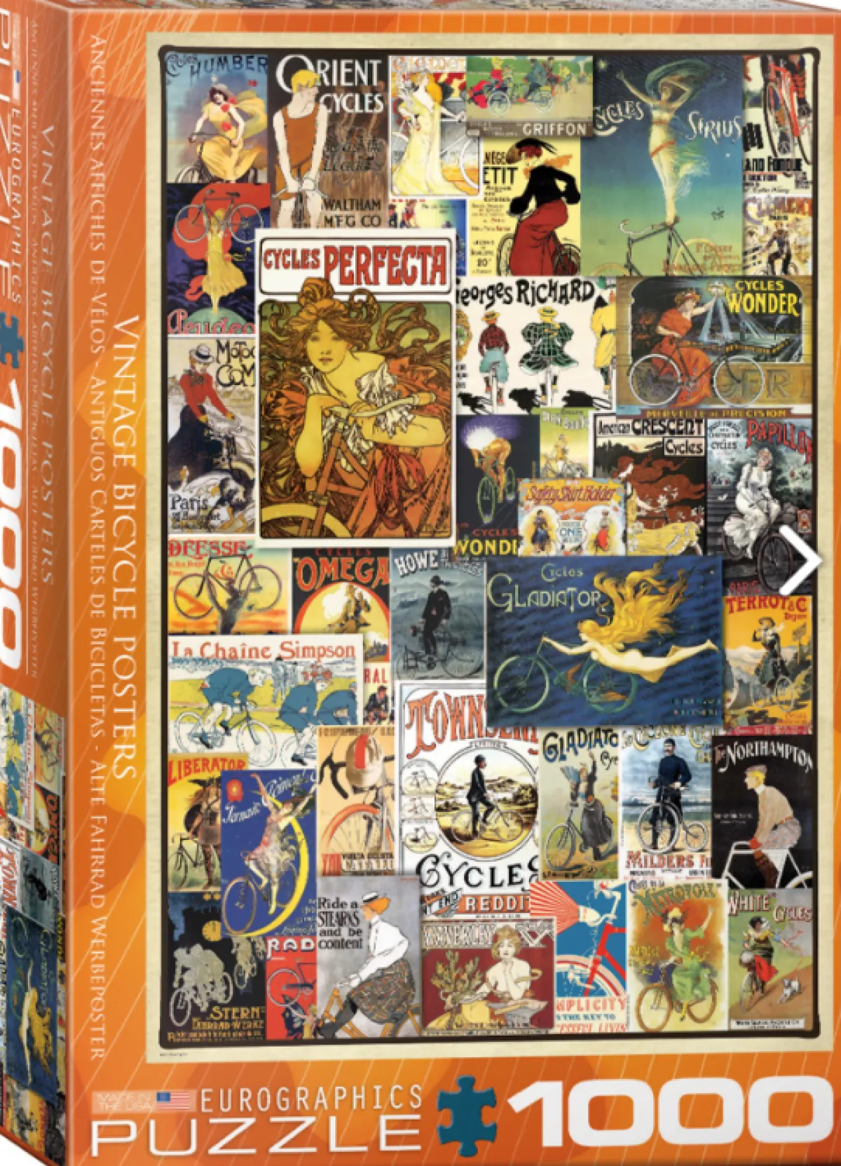 Eurographics Puzzles Kunst En Cultuur|1000-1499<Vintage Fiets Posters - puzzel van 1000 stukjes