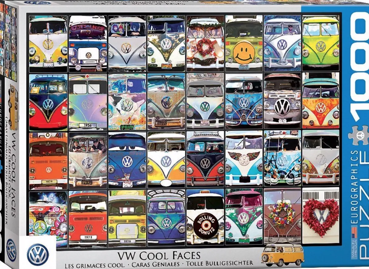 Eurographics Puzzles Stilleven|Kunst En Cultuur<VW Bus - Cool Faces - puzzel van 1000 stukjes