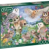 Kinderen Falcon Tekening|Dieren<Uilen in het bos - puzzel van 1000 stukjes