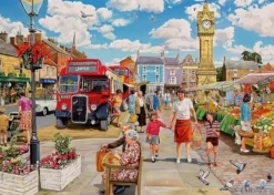 Gibsons Tekening|1000-1499<Clocktower Market - puzzel van 1000 stukjes
