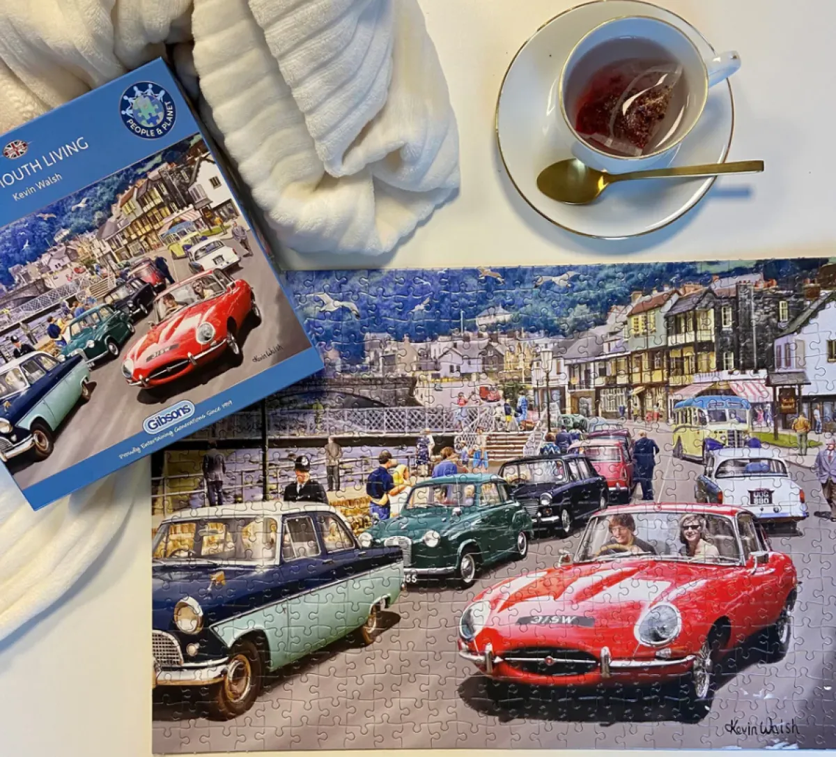 Gibsons Tekening|Steden En Gebouwen<Lynmouth Living - puzzel van 500 stukjes