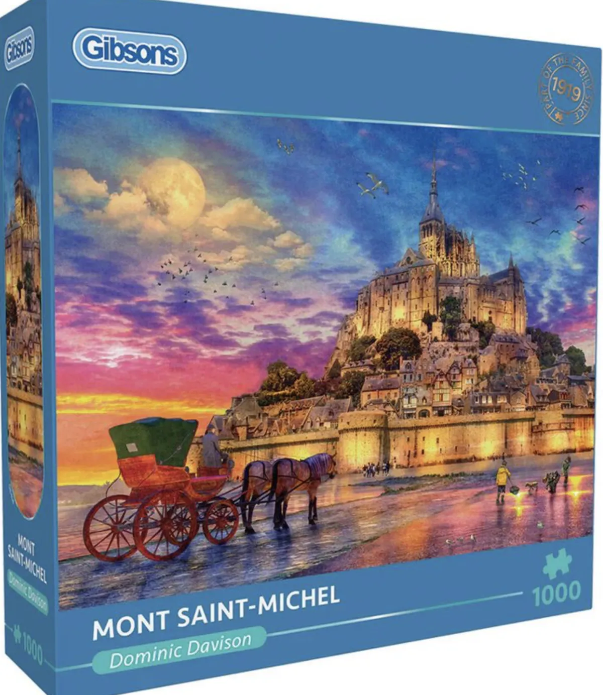 Gibsons Tekening|1000-1499<Mont Saint-Michel - puzzel van 1000 stukjes
