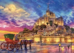Gibsons Tekening|1000-1499<Mont Saint-Michel - puzzel van 1000 stukjes