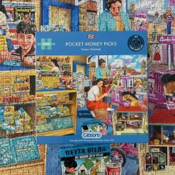 Gibsons Tekening|1000-1499<Pocket Money Picks - puzzel van 1000 stukjes