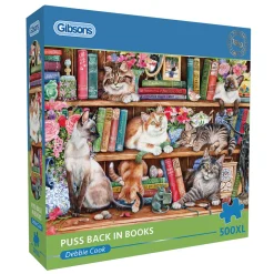Gibsons Tekening|Dieren<Puss Back in Books - 500 XL stukjes