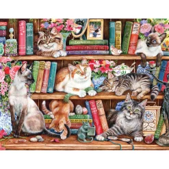 Gibsons Tekening|Dieren<Puss Back in Books - 500 XL stukjes