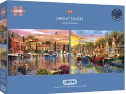 Gibsons Steden En Gebouwen|500-999<Sails at Sunset - 2 puzzels van 500 stuks
