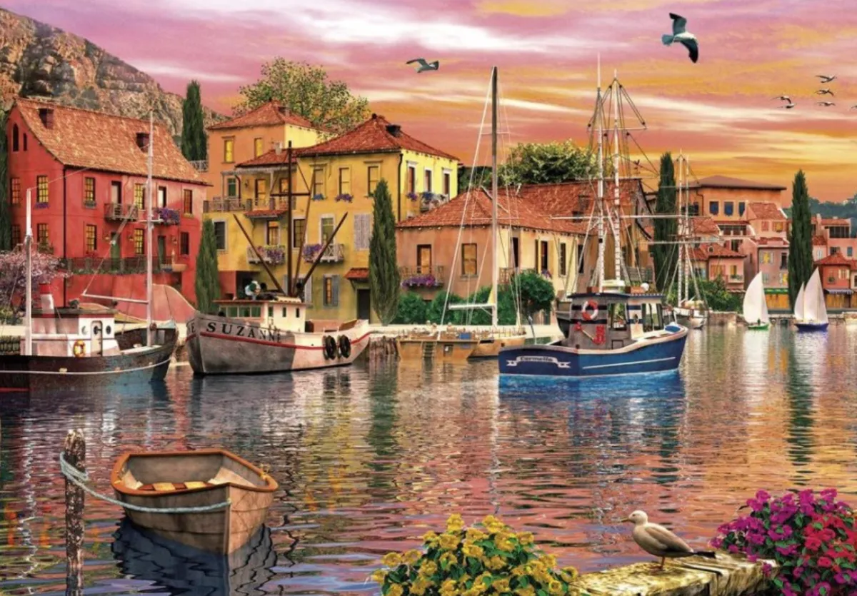 Gibsons Steden En Gebouwen|500-999<Sails at Sunset - 2 puzzels van 500 stuks