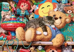 Gibsons Tekening|100-499<Snoozing on the ted - puzzel van 250XL stukjes