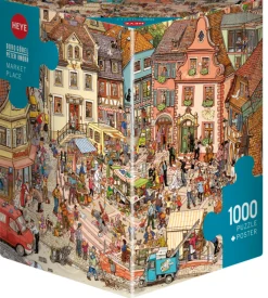 Heye Tekening|Steden En Gebouwen<De grote markt - puzzel van 1000 stukjes