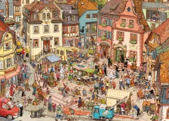 Heye Tekening|Steden En Gebouwen<De grote markt - puzzel van 1000 stukjes