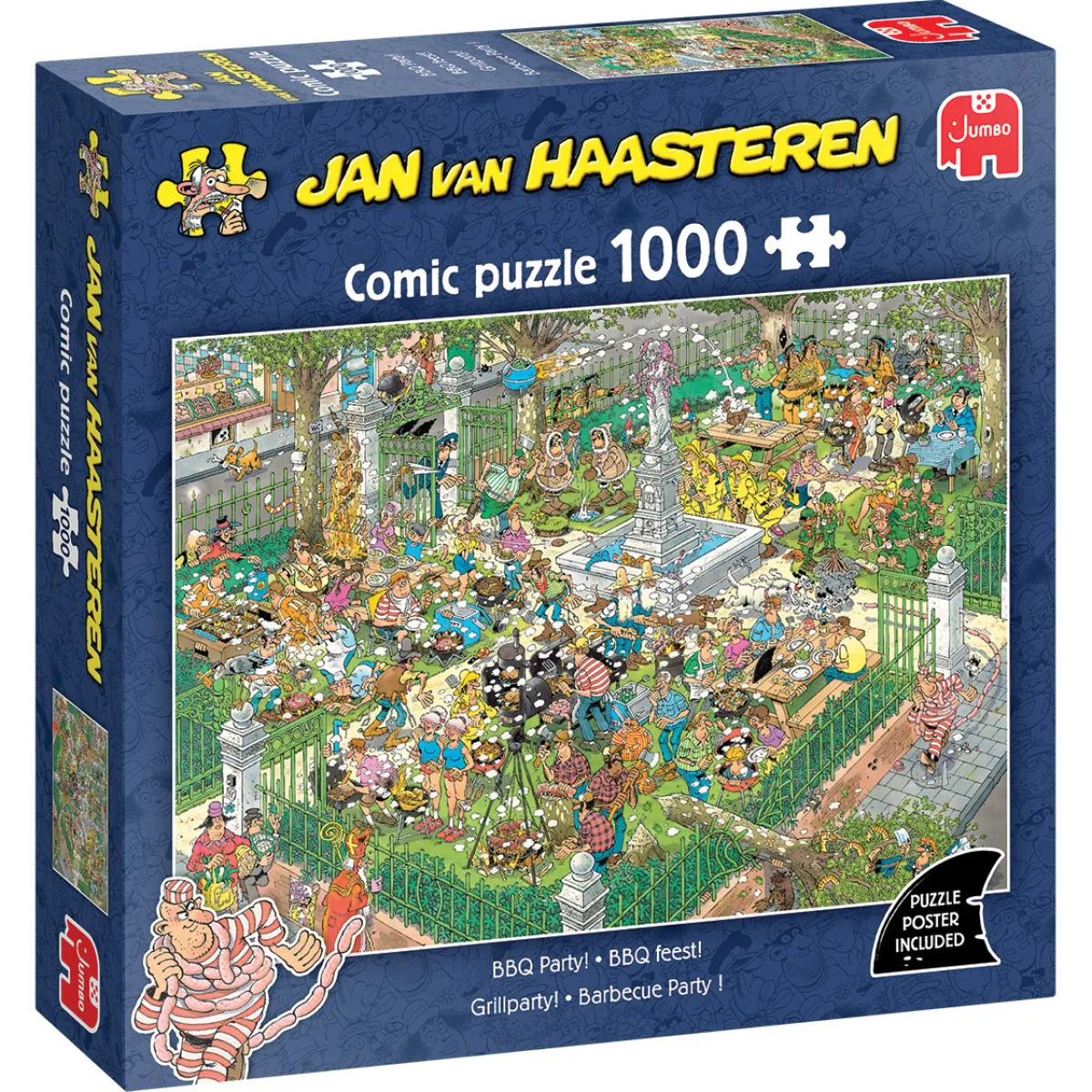 Jumbo Tekening|1000-1499<BBQ Feest! - Jan van Haasteren - puzzel van 1000 stukjes