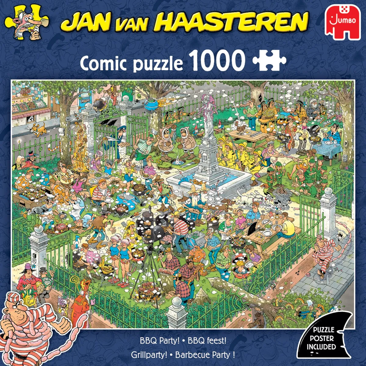Jumbo Tekening|1000-1499<BBQ Feest! - Jan van Haasteren - puzzel van 1000 stukjes