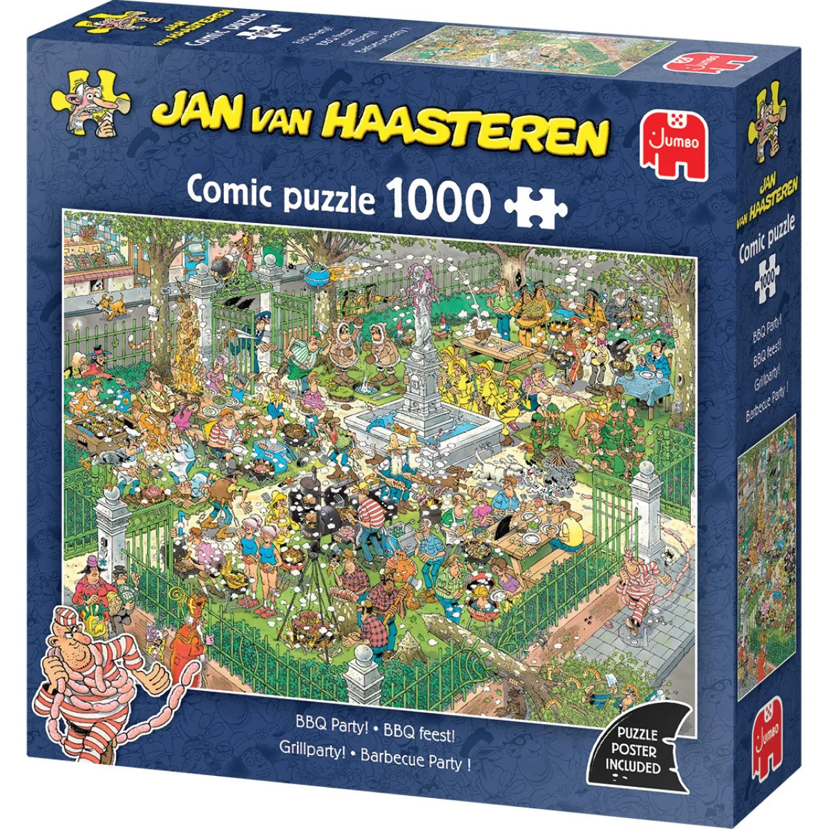 Jumbo Tekening|1000-1499<BBQ Feest! - Jan van Haasteren - puzzel van 1000 stukjes