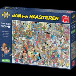 Jumbo 1000-1499<Bij de kapper - Jan van Haasteren - puzzel van 1000 stukjes