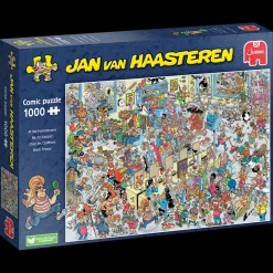 Jumbo 1000-1499<Bij de kapper - Jan van Haasteren - puzzel van 1000 stukjes