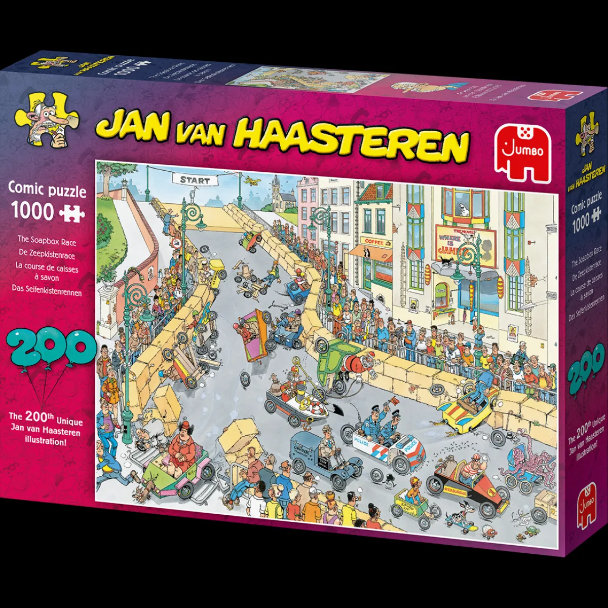 Jumbo 1000-1499<De Zeepkistenrace - Jan van Haasteren - puzzel van 1000 stukjes