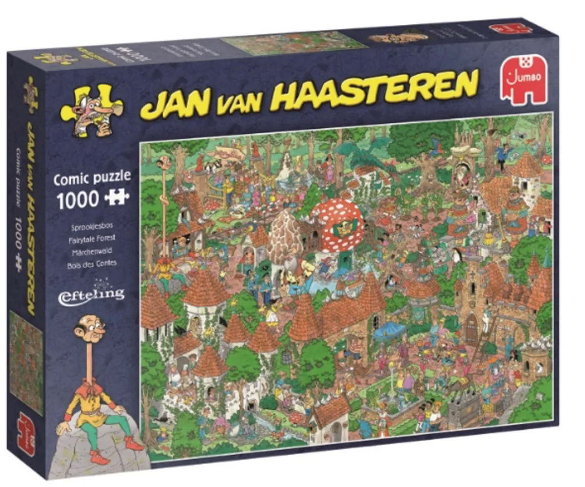 Jumbo Tekening|1000-1499<Efteling - Het sprookjesbos - Jan van Haasteren - 20045 - 1000 stukjes