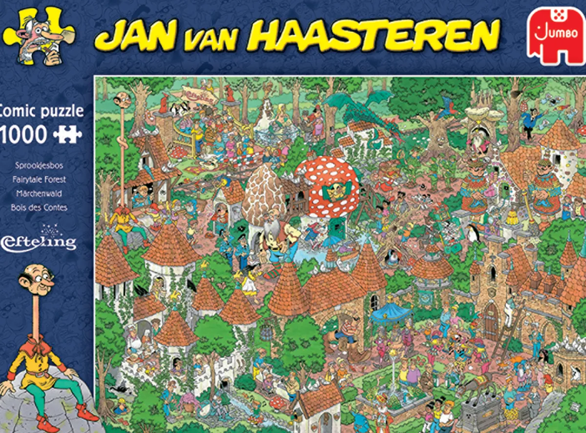 Jumbo Tekening|1000-1499<Efteling - Het sprookjesbos - Jan van Haasteren - 20045 - 1000 stukjes