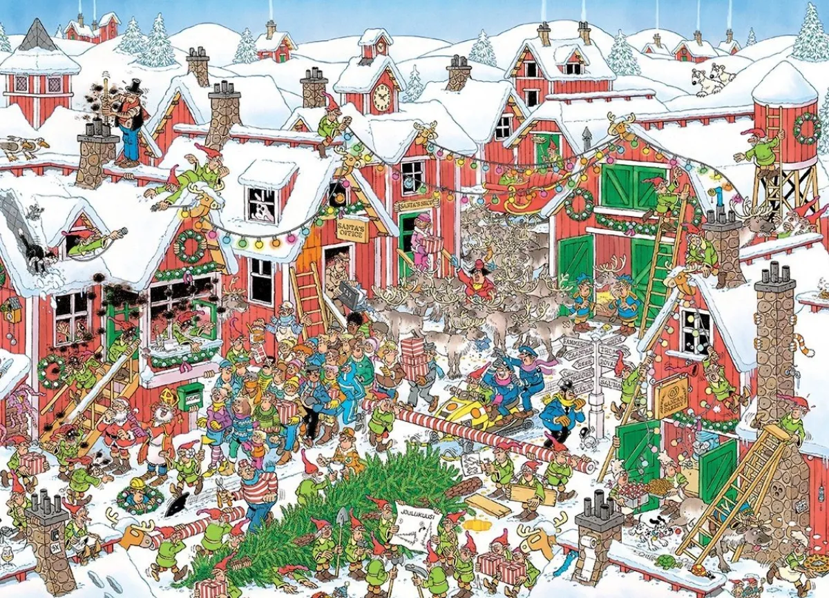 Jumbo 1000-1499<Het dorp van de Kerstman - Jan van Haasteren - puzzel van 1000 stukjes