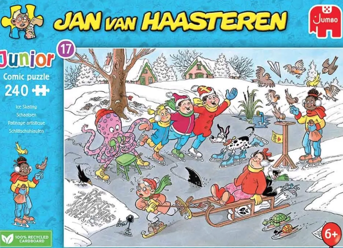 Kinderen Jumbo Tekening|Legpuzzels<IJsschaatsen - Jan van Haasteren - 240 stukjes
