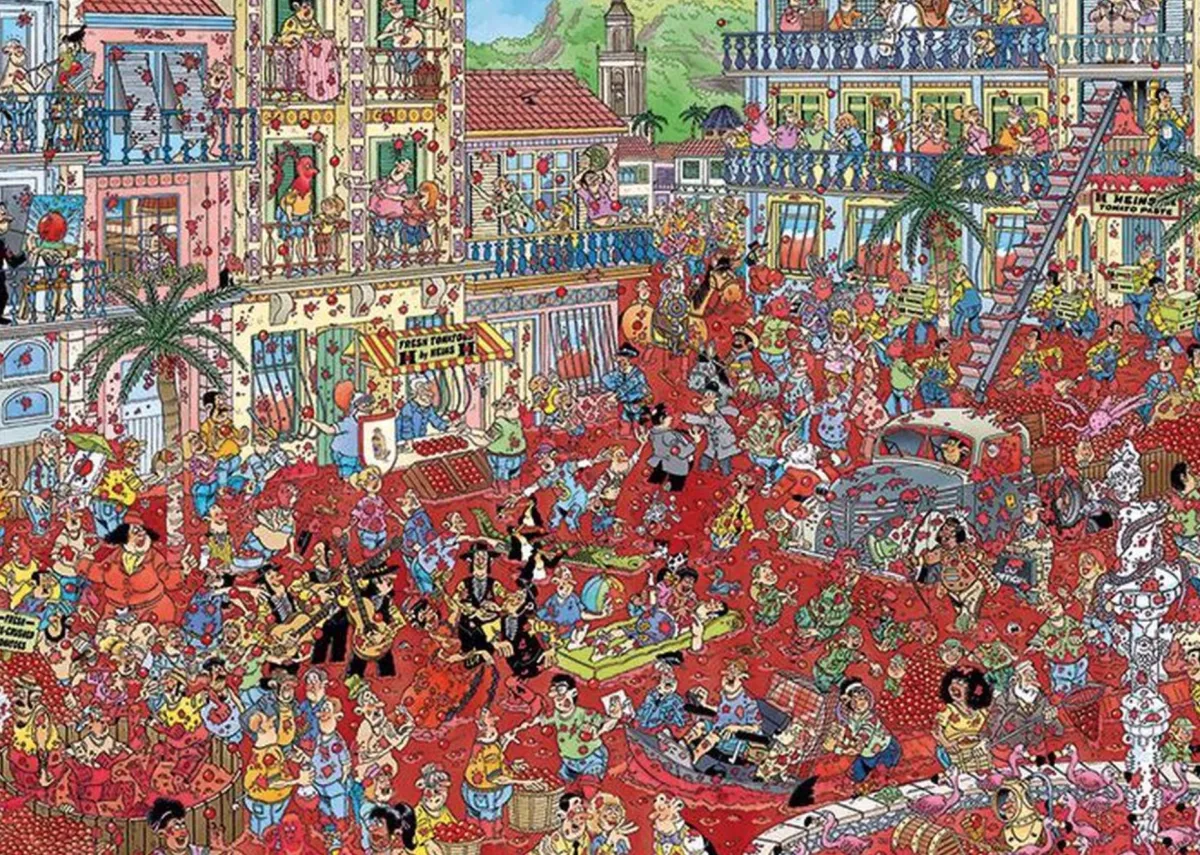 Jumbo Tekening|1000-1499<La Tomatina - JvH - 1000 stukjes