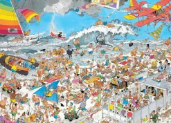 Jumbo 1000-1499<Op het strand - Jan van Haasteren - puzzel van 1000 stukjes