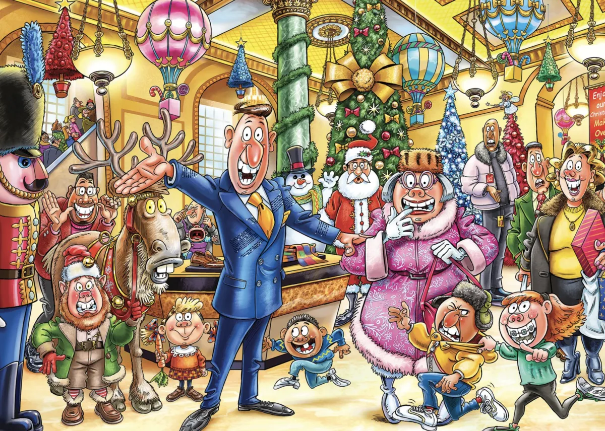 Jumbo Tekening|1000-1499<PRE-ORDER - Wasgij Christmas 21 - A Very Merry Makeover - 2 puzzels van 1000 stukjes