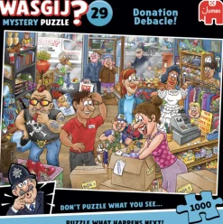 Jumbo Tekening|1000-1499<PRE-ORDER - Wasgij Mystery 29 - Donation Debacle - 1000 stukjes